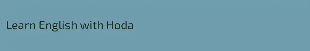 Learn English with Hoda